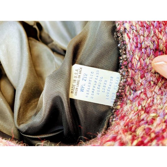 Vintage Womens Wool Tweed Fedora Hat Purple Wool - Picture 7 of 8